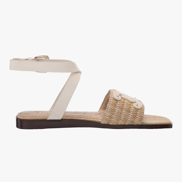 Sam Edelman IIsie Sandals Size 9 Raffia Leather Ankle Strap - Picture 7 of 8